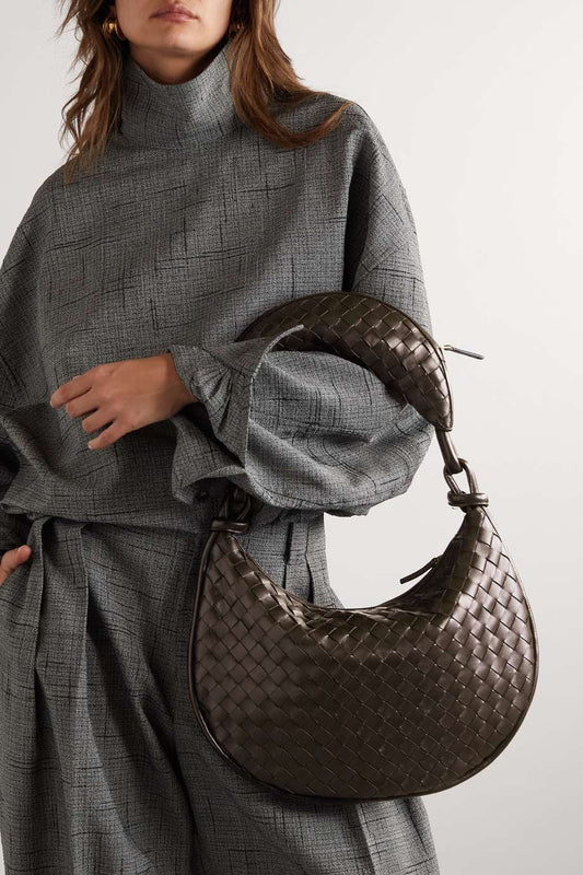 BOTTEGA VENETA Gemelli large intrecciato leather shoulder bag