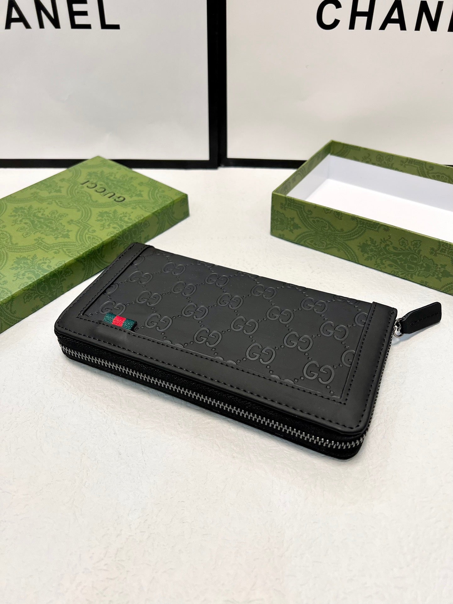 Gucci Trendy Classic Black Wallet - 20x10cm