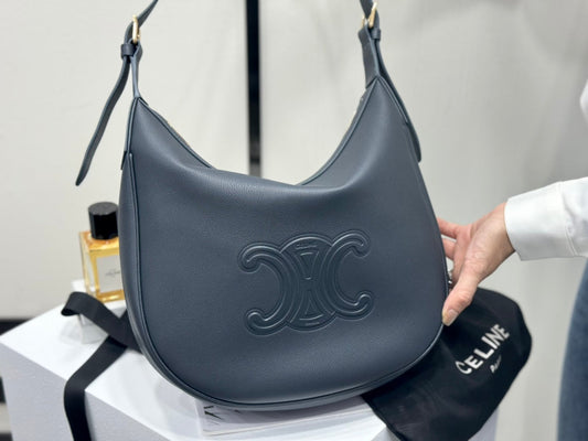 Celine Heloise Bag in Supple Calfskin Gray 30 x 28.5 x 8cm