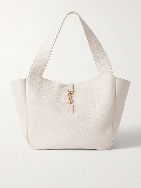 SAINT LAURENT Le 5 À 7 Bea textured-leather tote