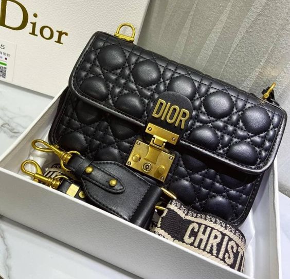 CD Dior Dioraddict Cannage calfskin flap shoulder bag