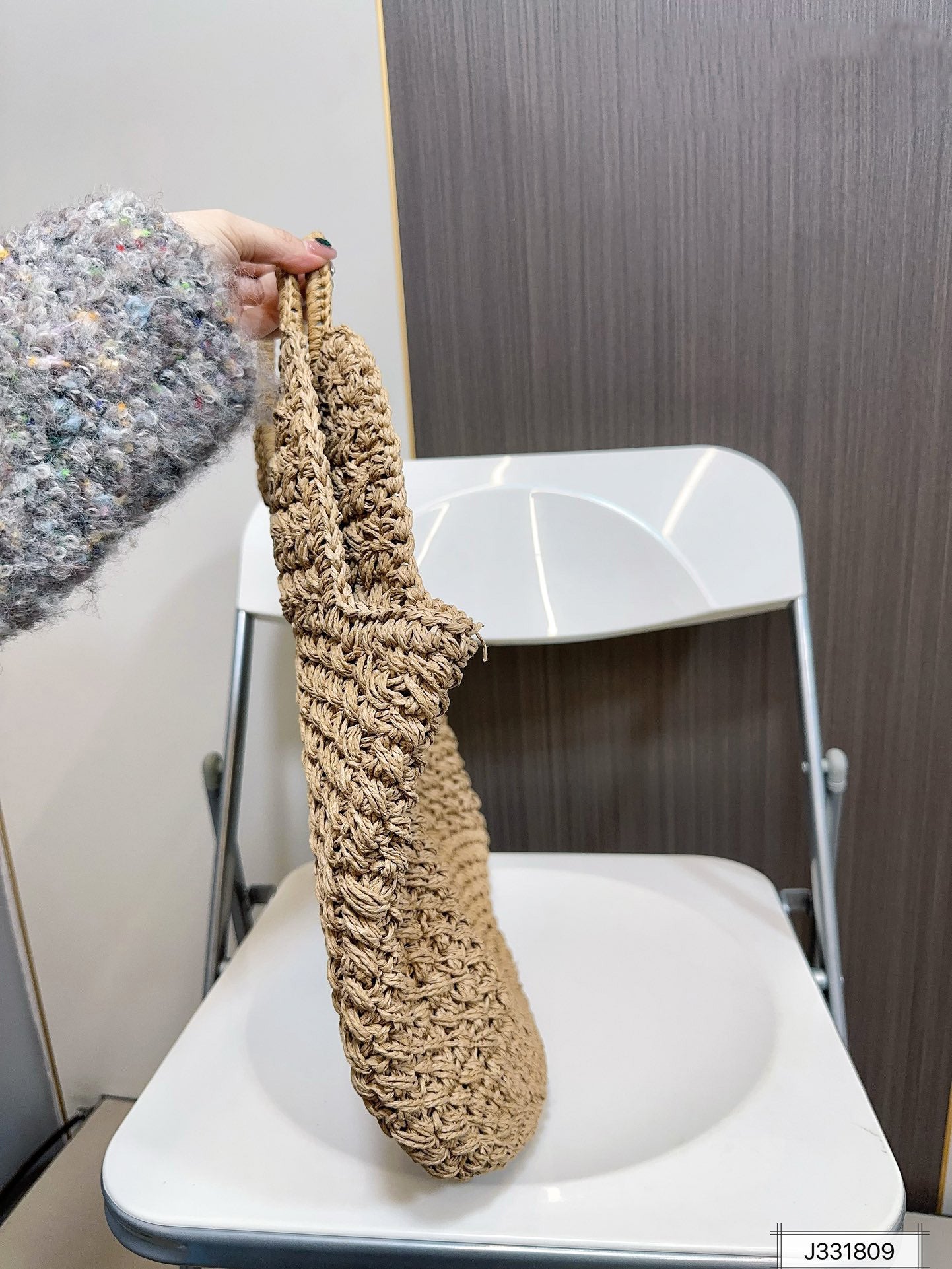 YSL SAINT LAURENT Summer Raffia Tote Bag 41x37cm