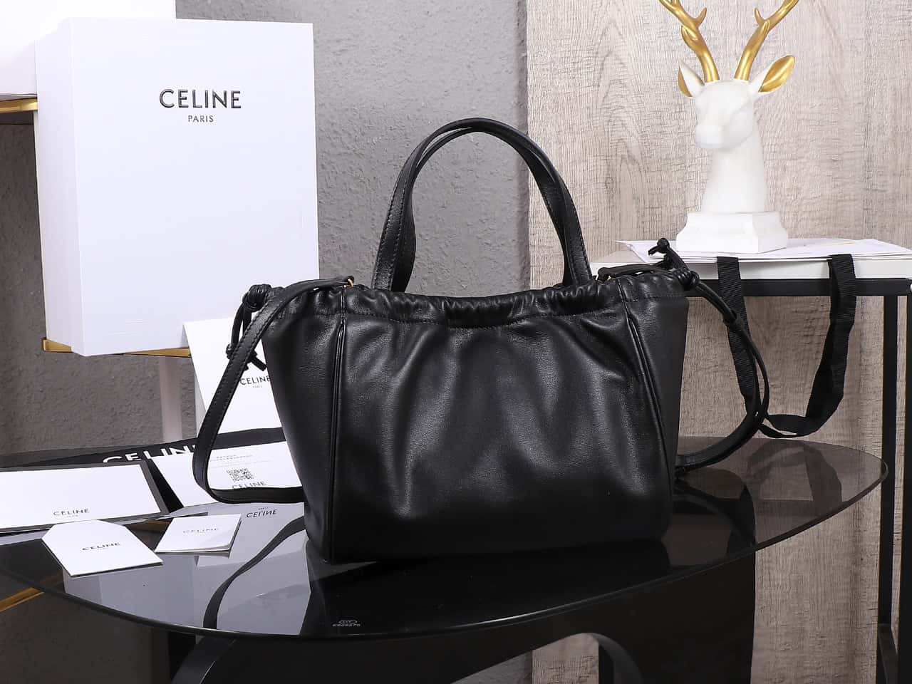 Celine Medium Cabas Bourgeoi brown handbag