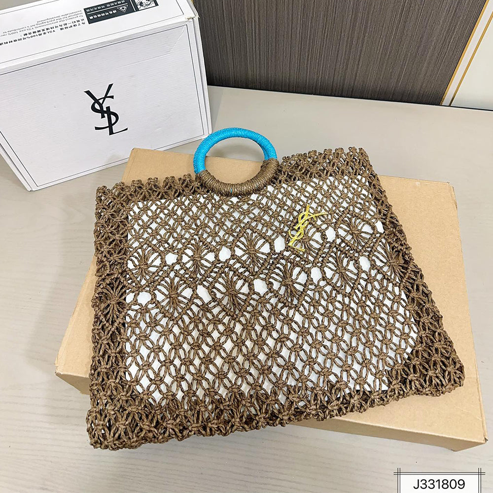 SAINT LAURENT YSL Woven Tote Bag 43x35cm